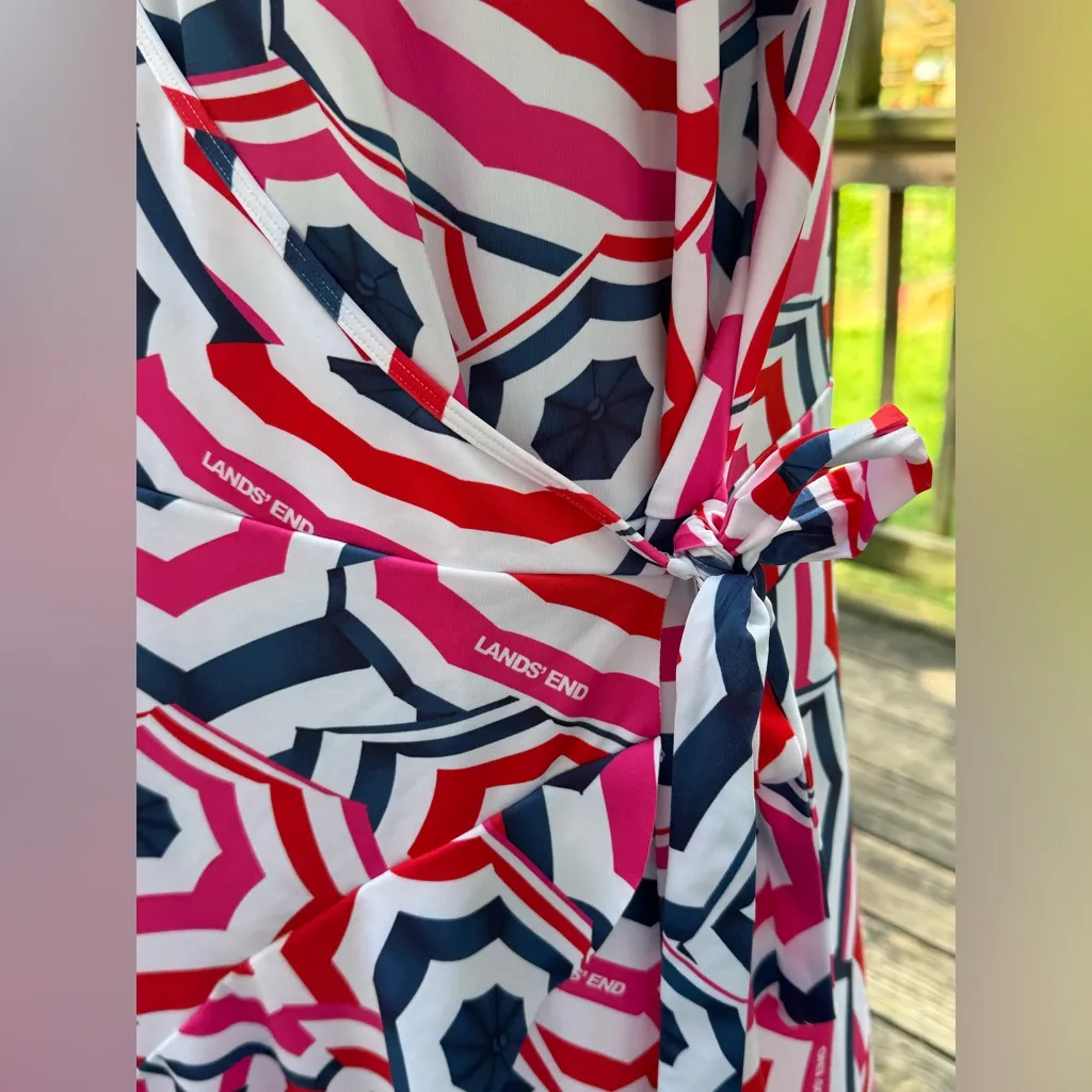 Lands' End Colorful Geometric Dress swimsuit cover up - Image 6