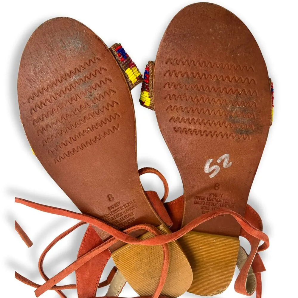 Steve Madden | Size 8 | Shaney Bright Multi Leather Beaded Sandals - Image 9