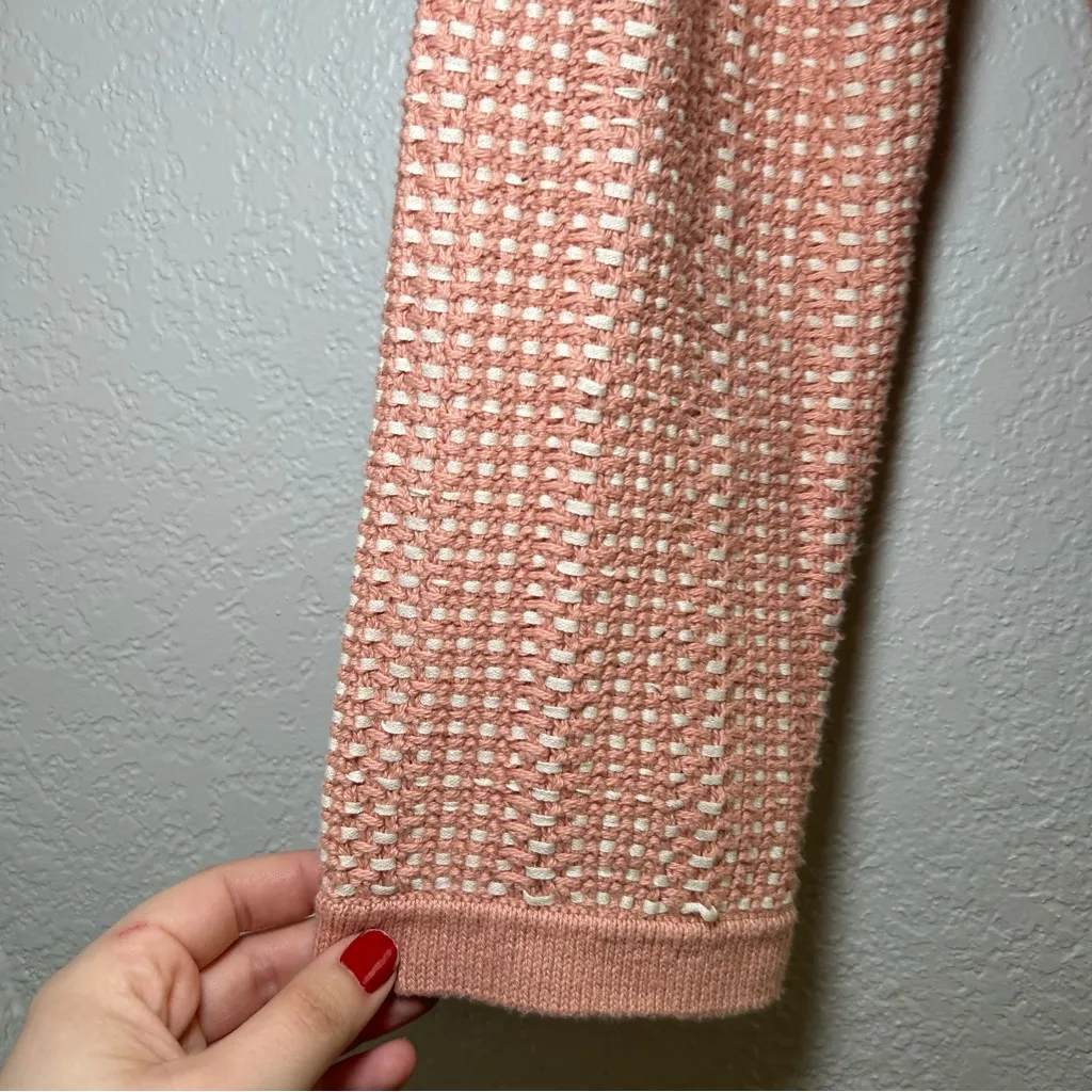 J. Crew Textured Knit Cardigan in Soft Pink women’s small preppy career office - Image 3