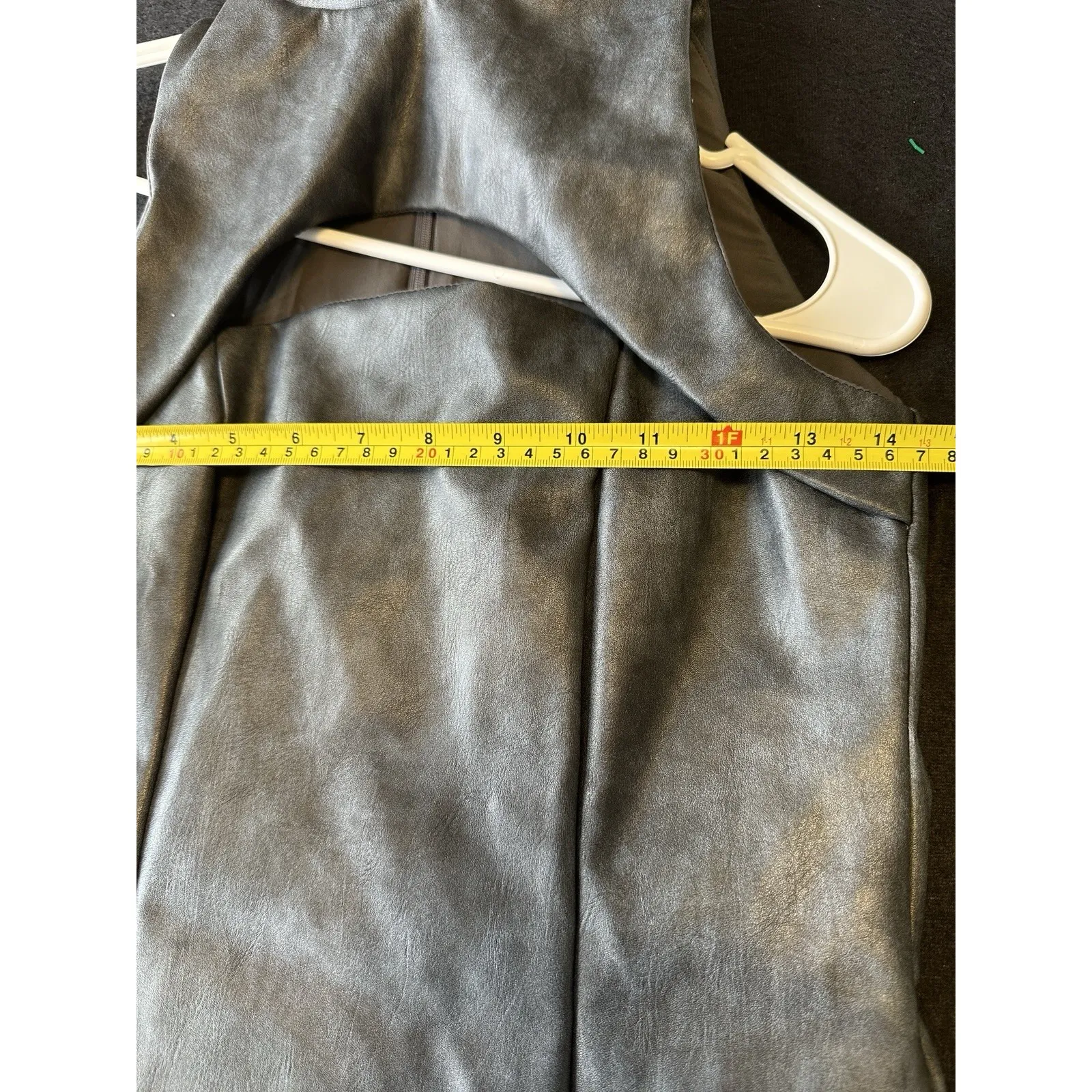 Missguided WASHED FAUX LEATHER‎ CUT OUT HIGH NECK BODYCON MINI DRESS XS - Image 7