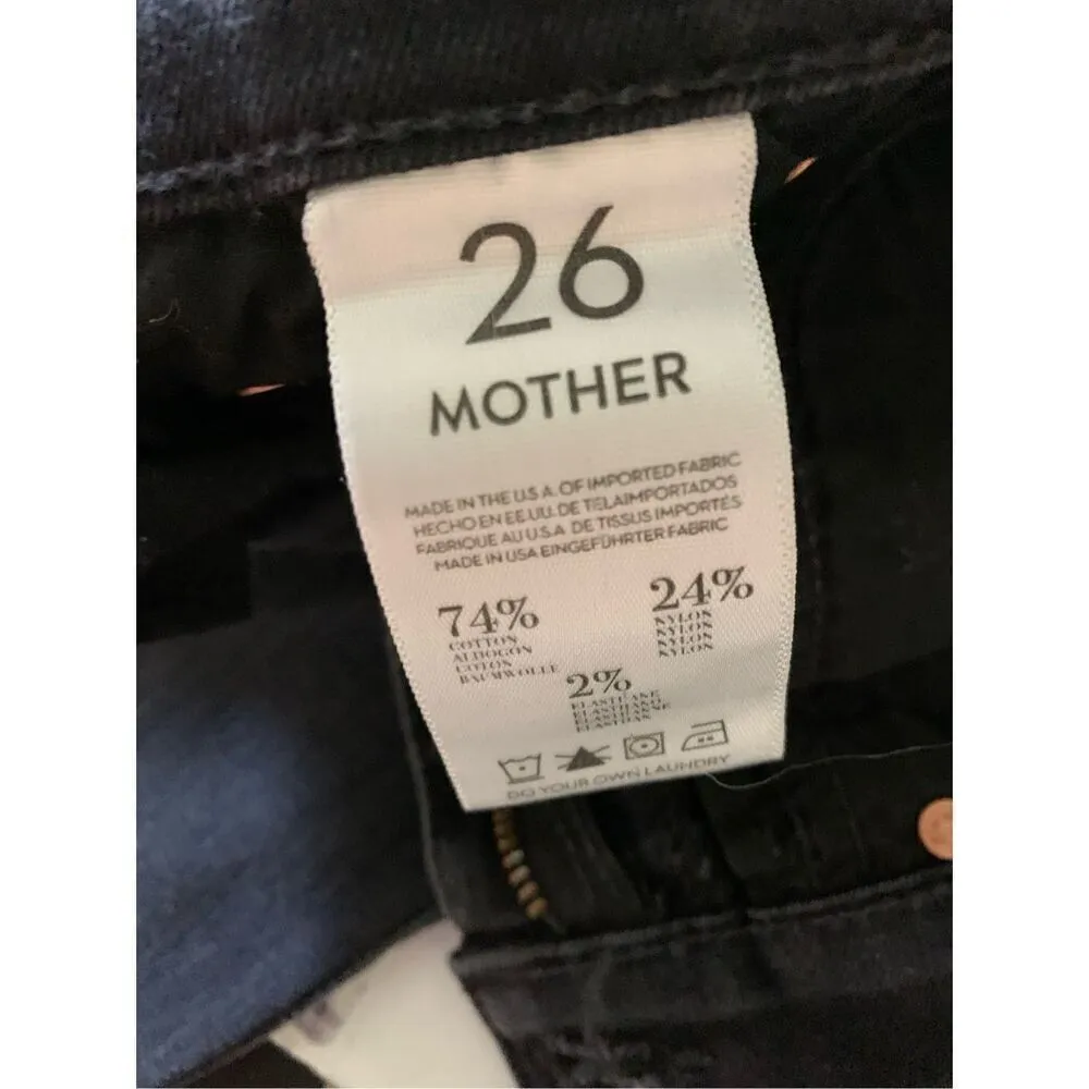 MOTHER The Vamp Fashionably Late 603578 black jeans women's size 26 Black - Image 4