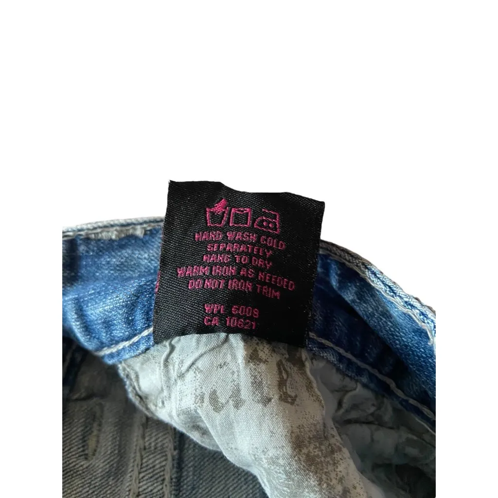 Rock & Roll Cowgirl Boyfriend Fit Cropped Jeans Blue Size 28 Y2K - Image 7