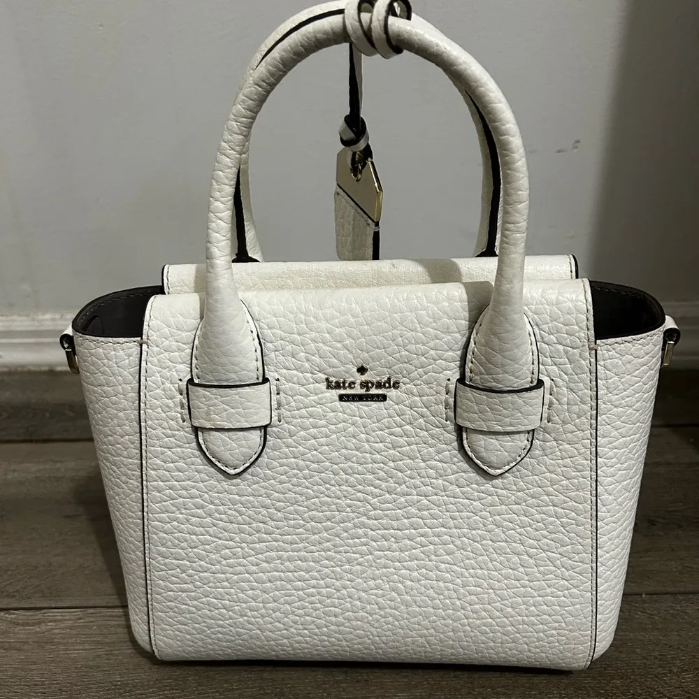 Kate Spade NY White Carter Street Kylie Satchel Crossbody Handbag Pocketbook - Image 2
