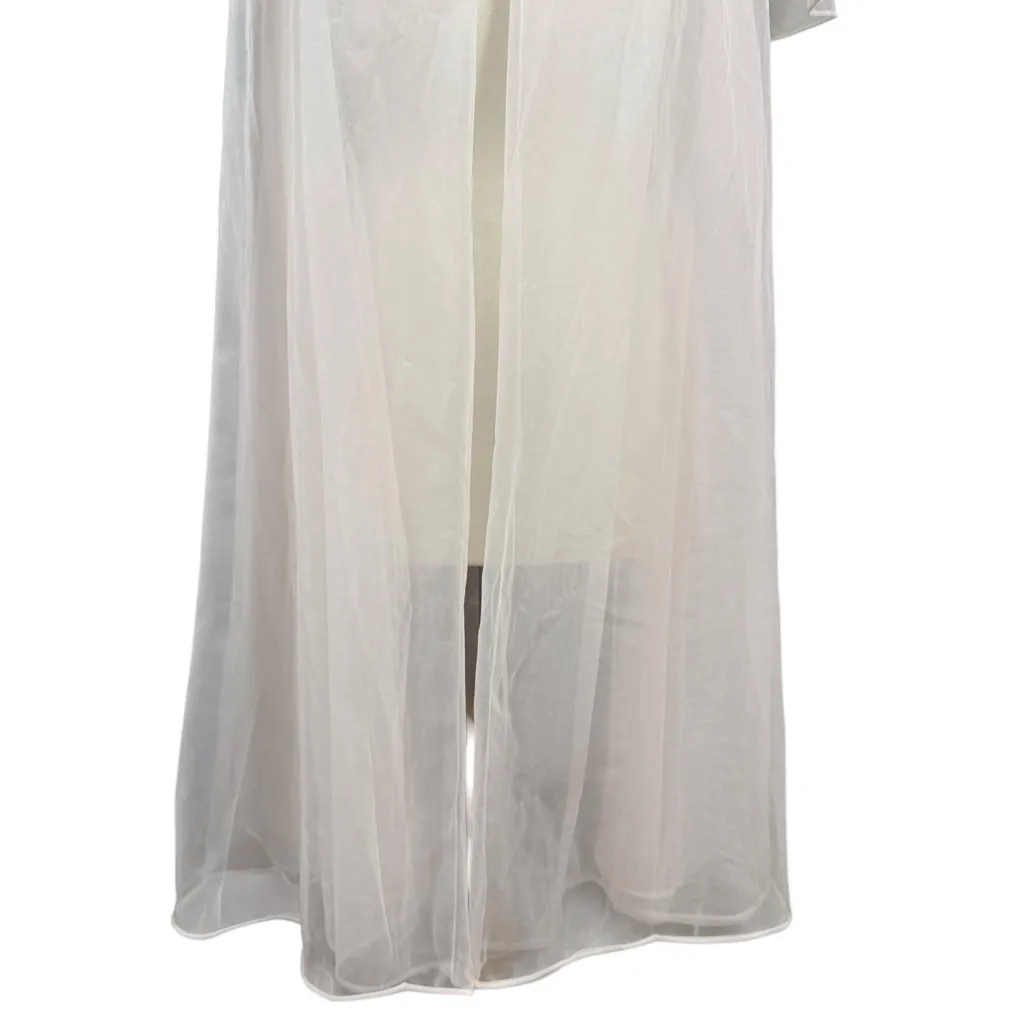 Vintage 1950s Vanity Fair White Sheer Lingerie Nightgown Babydoll & Robe S - Image 13