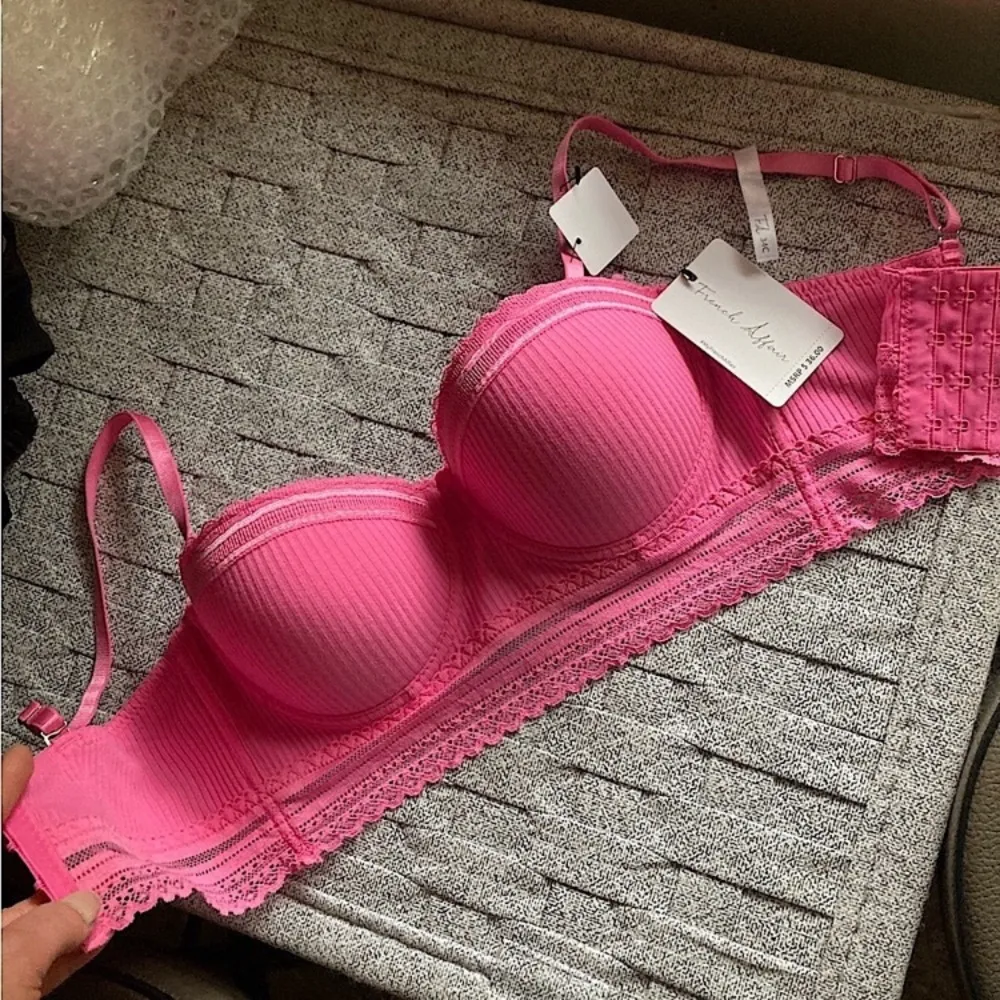 Hot Pink Lace Bra Top Size 34c - Image 8