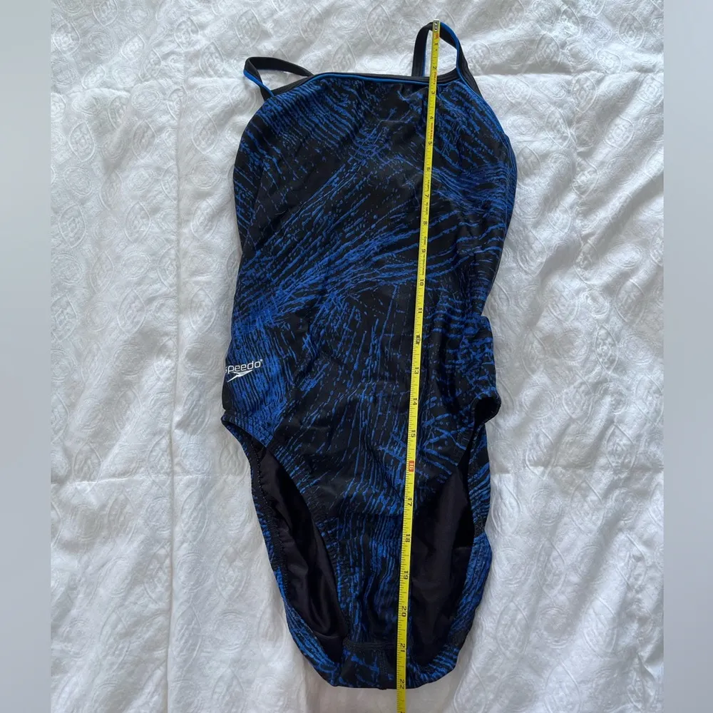 Black & Blue Speedo one piece swim suit - Image 3