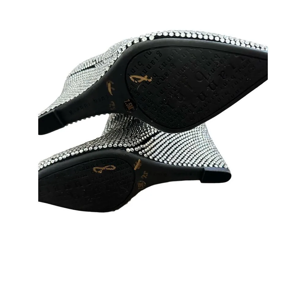 GaborTwo Rhinestone Pointed Toe Tall Wedge Boots size 7.5 - Image 5