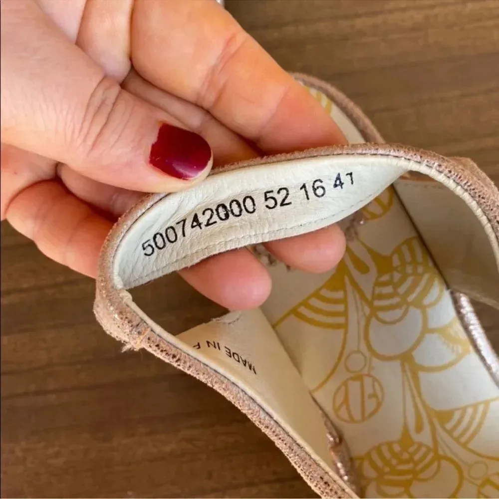 Fly London Yifa Luna Gold Metallic sandals 10.5 - Image 8