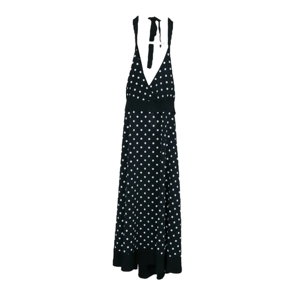 Vintage 90s Taboo Black & White Polka Dot Dress - Image 2