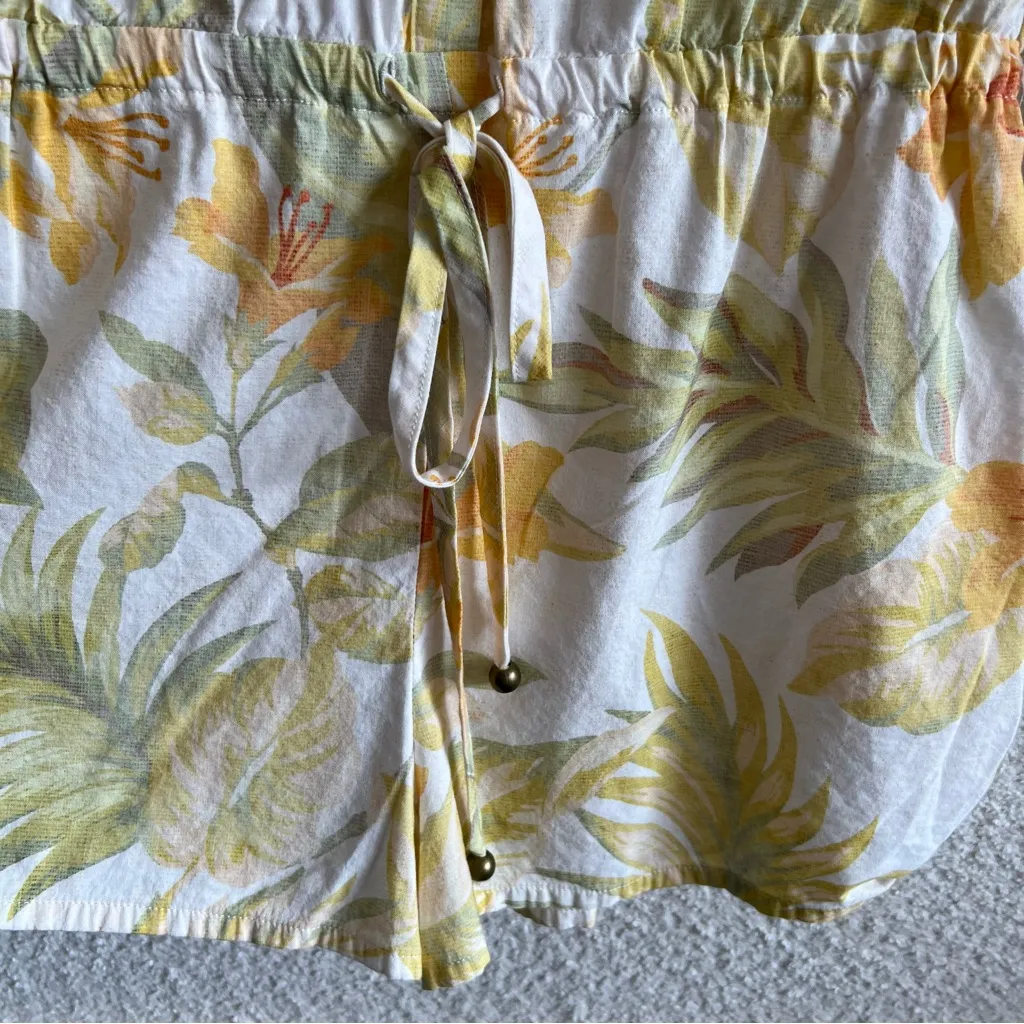 Le Salty Label NWOT Women’s Jerry White‎ Citrus Floral Romper Size Small White - Image 6