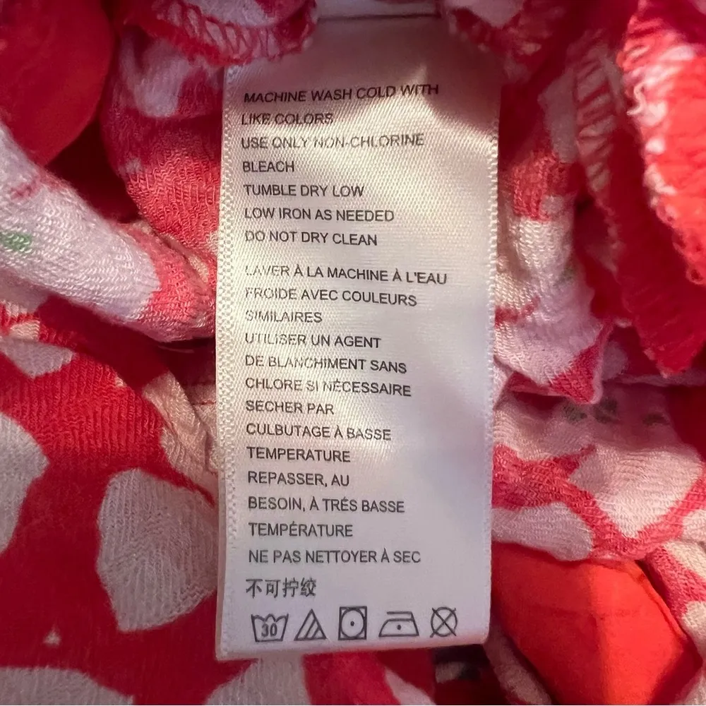 Urban Outfitters Blair Red Floral Shorts Romper Size M Playsuit Lace-up Ties NEW - Image 9