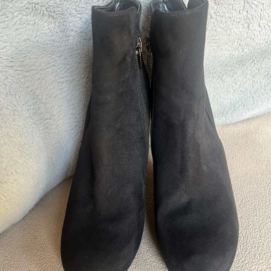 Madeline Stuart elegant Black Suede Ankle Boots - Image 3