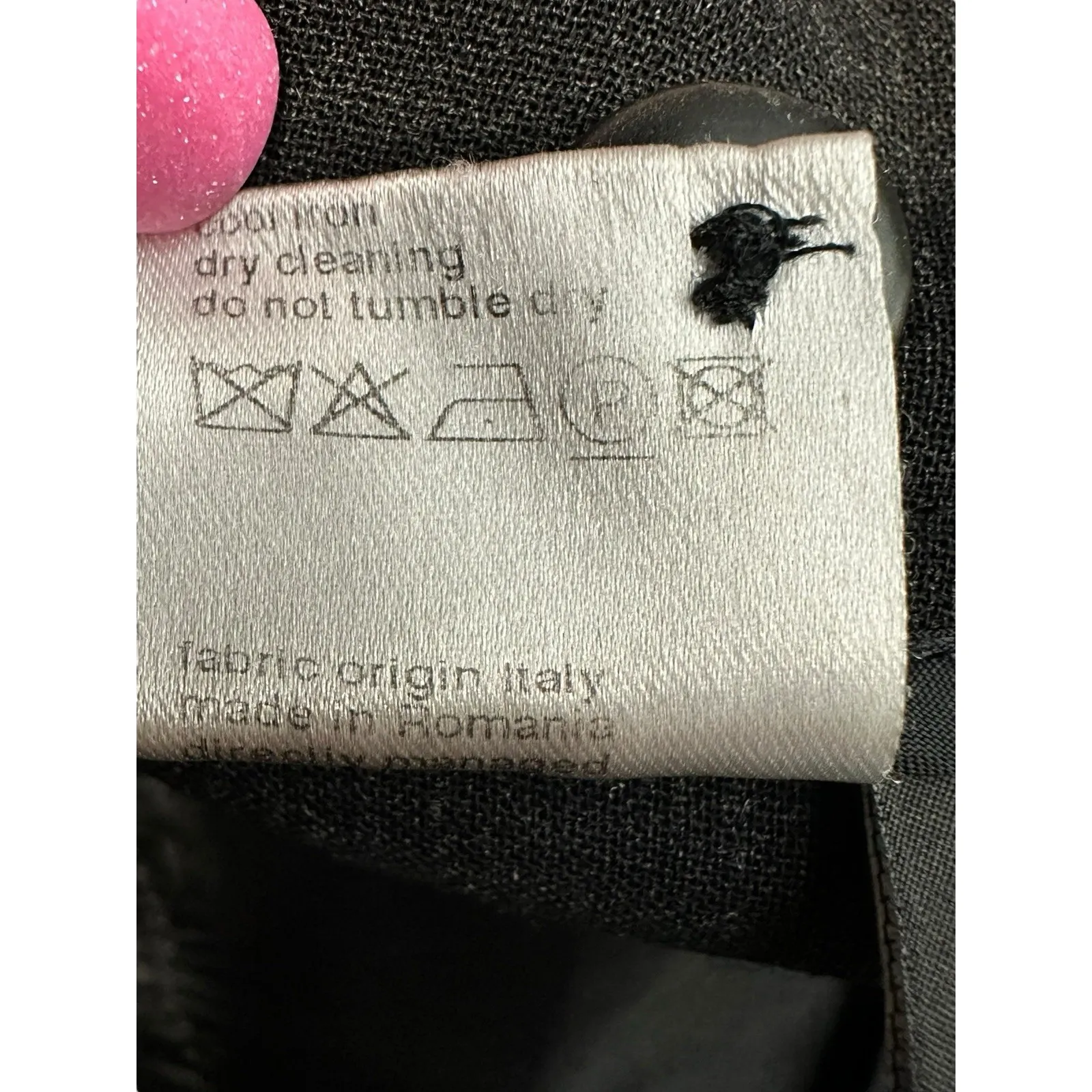 AKRIS Black Wide Leg Wool Straight Leg‎ Trousers Pleated Women's Sz 6 #GH10-5 - Image 8