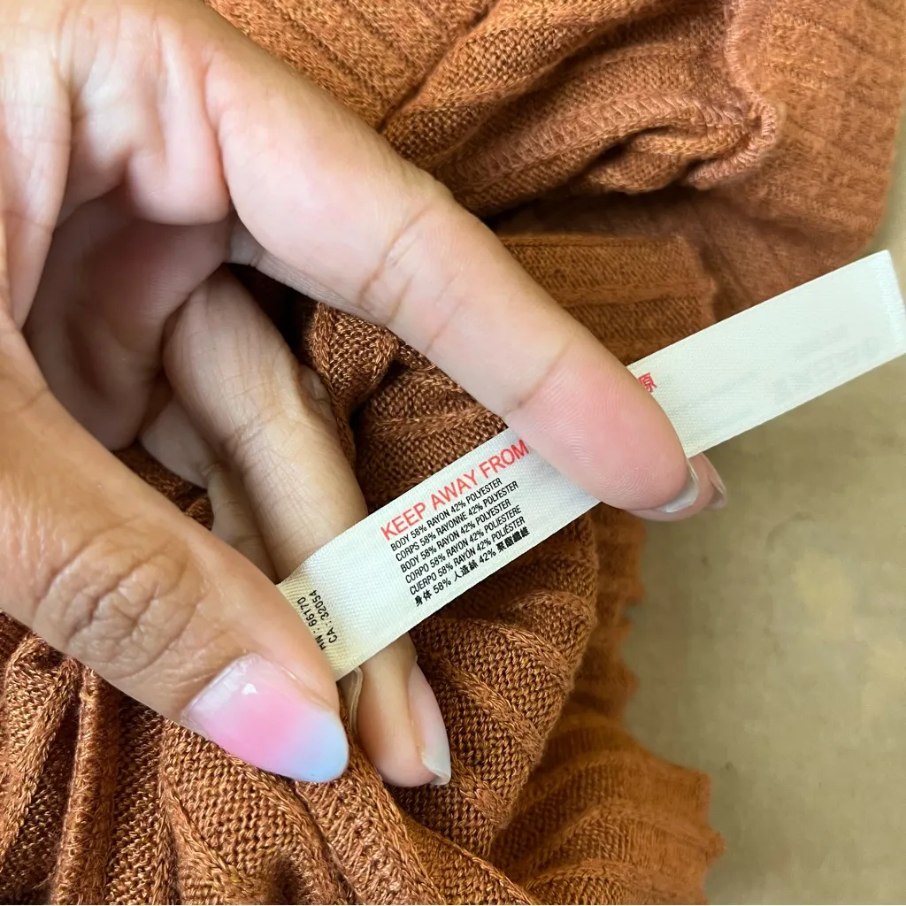 Free People Brown Ribbed Maxi Skirt - Image 8