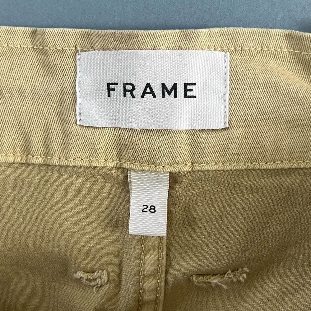 Frame Safari Belted Cargo Khaki High Rise Paperbag Waist Utility Pants - Image 6