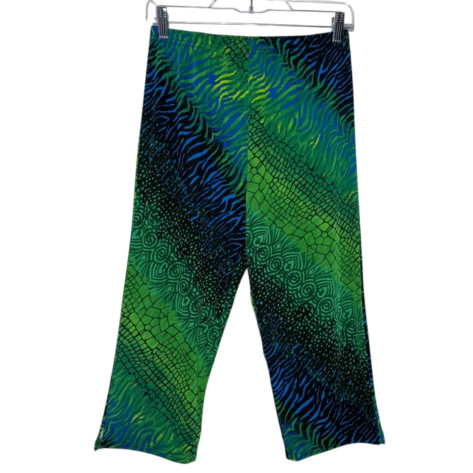 Vintage Leopard Print Retro Vivid Stretchy Jostar 3 Pc Set Tank Pants n Cardigan Size M - Image 4