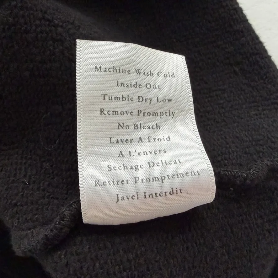 Frank & Eileen Isabelle Funnel Neck Dress Black Fleece Size Small Midi Cotton - Image 6