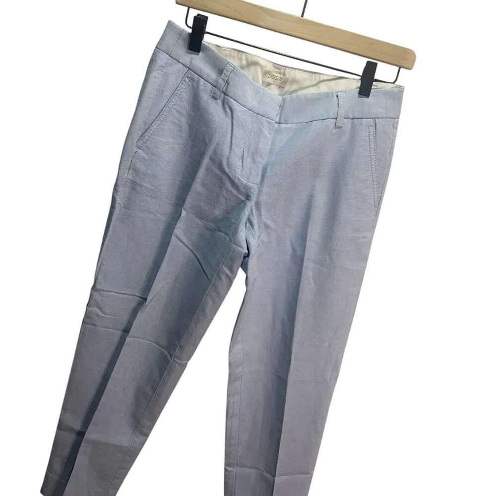 J Crew Womens Light Blue Cotton Cropped Chino Pants 2 Career - Image 3