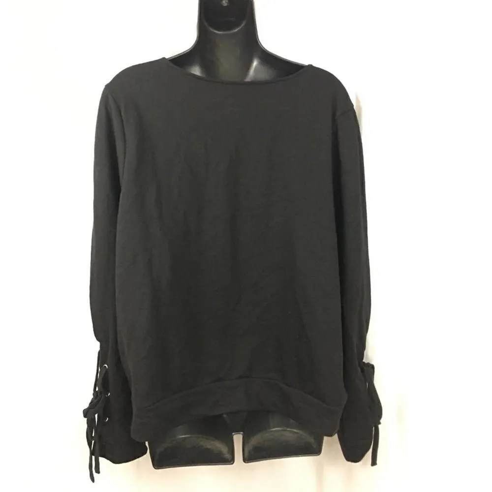 Forever 21 tie sleeve black sweatshirt 2X - Image 6