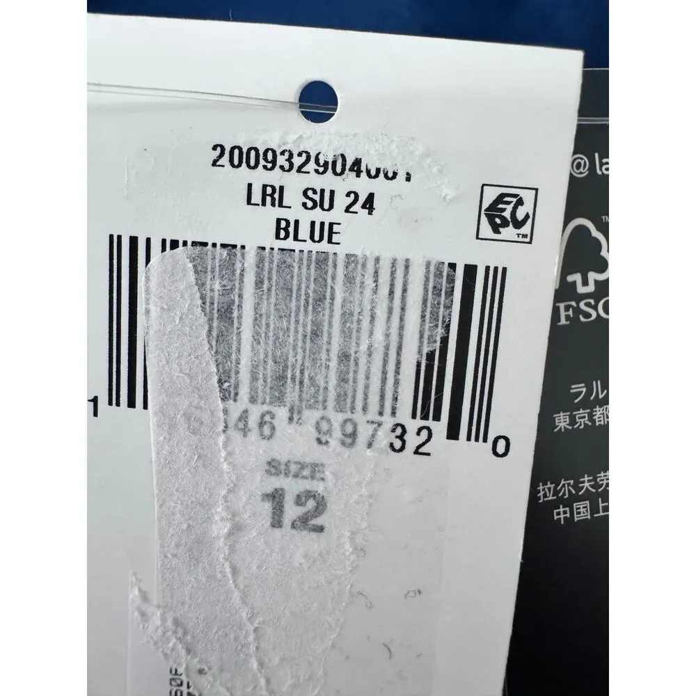 Lauren Ralph Lauren Womens Boho Maxi Floral Skirt Size 12 A Lined Patchwork Blue - Image 9