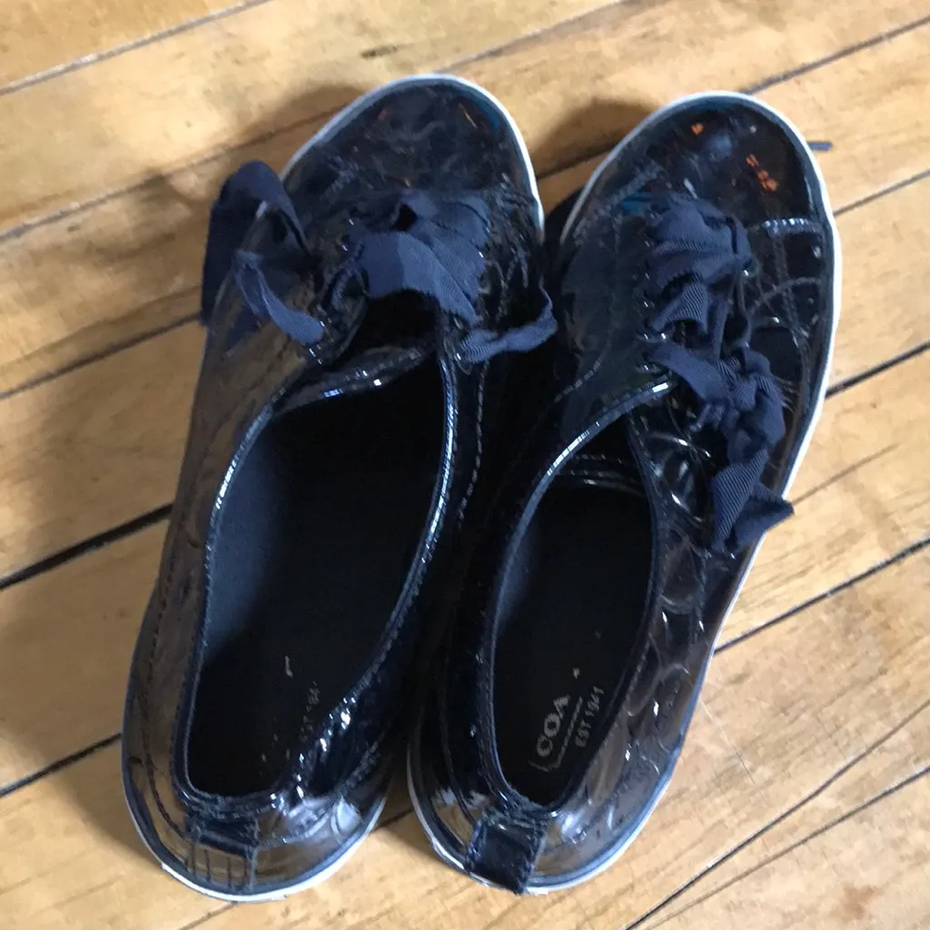 Coach Black Patent Quilted Loafers - Image 3