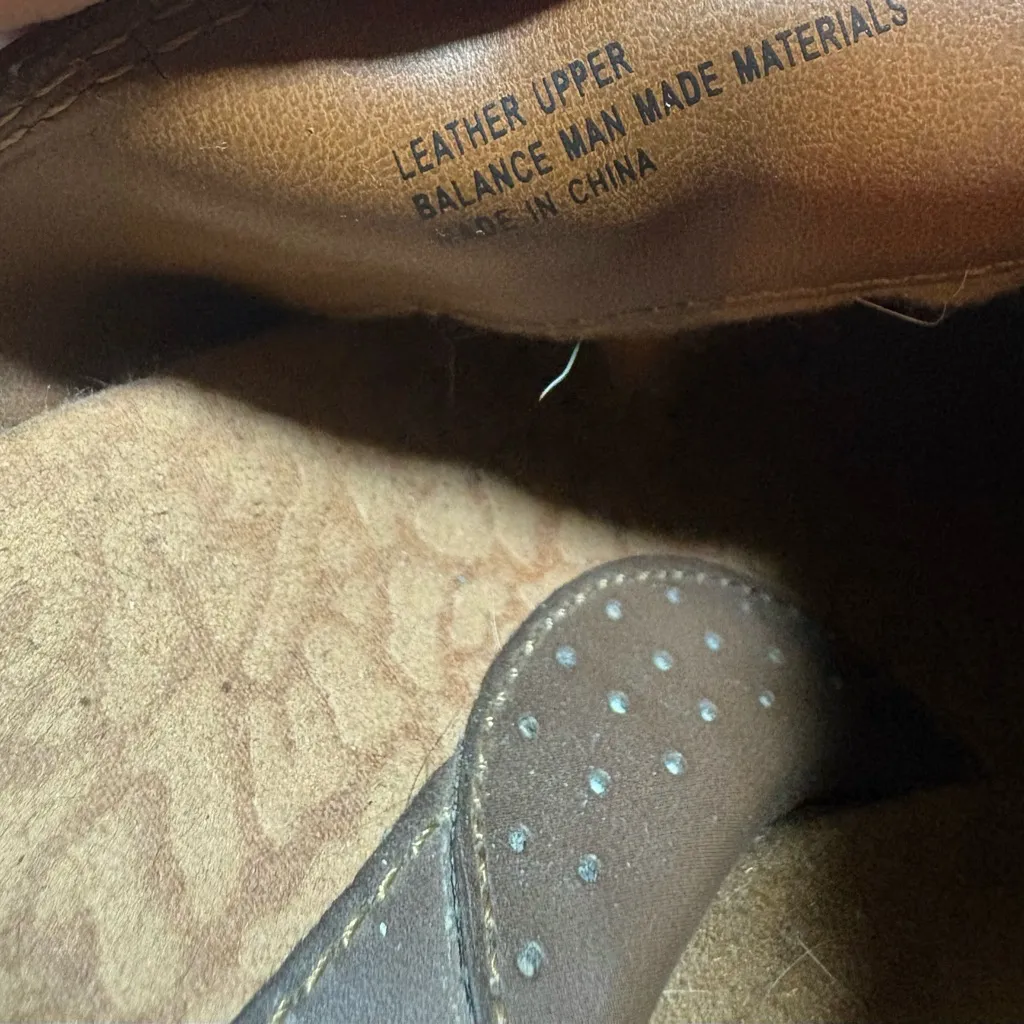 B.O.C. Cognac Leather Heel Mules Brown Size 9 - Image 7