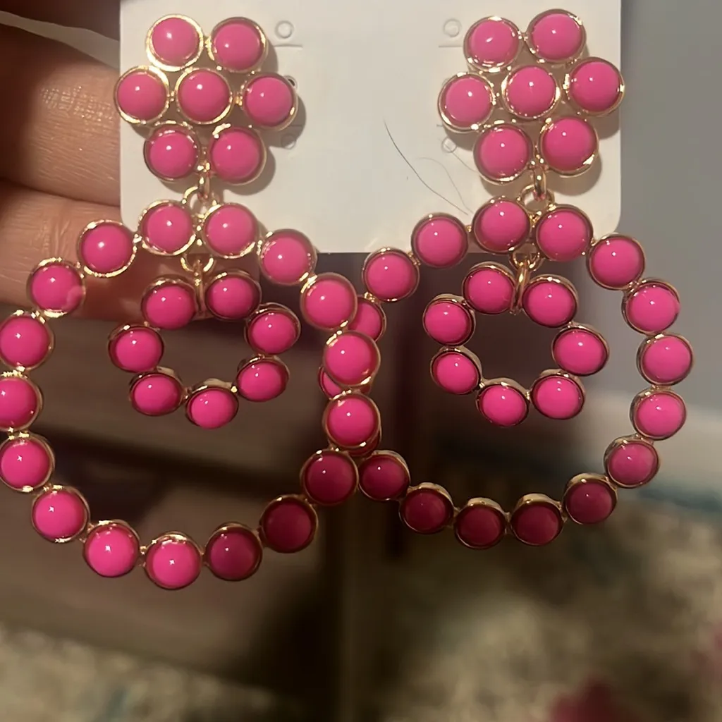NWT fashion earring Pink - Image 3