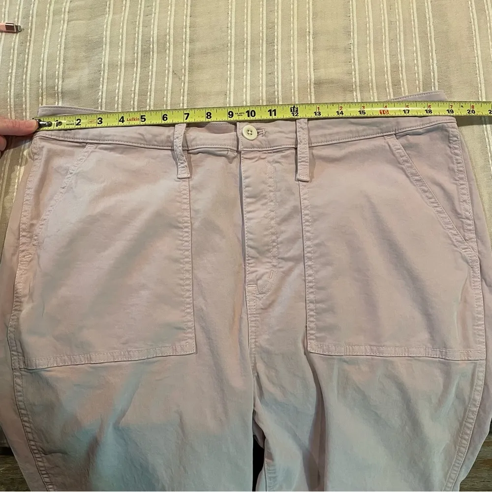 Madewell Stovepipe Fatigue Pants: Tencel Lyocell Edition Pale Lilac Purple 34 - Image 9