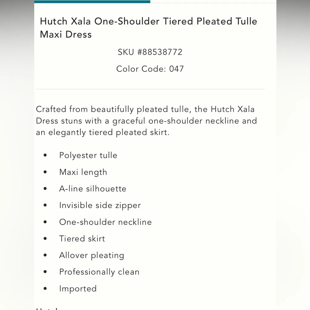Hutch Xala One-Shoulder Tiered Pleated Tulle Maxi Dress Anthropologie 2 - Image 11