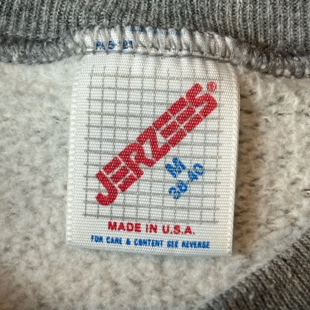 Vintage jerzees handprinted beaded art deco made usa sweatshirt size medium Gray - Image 2