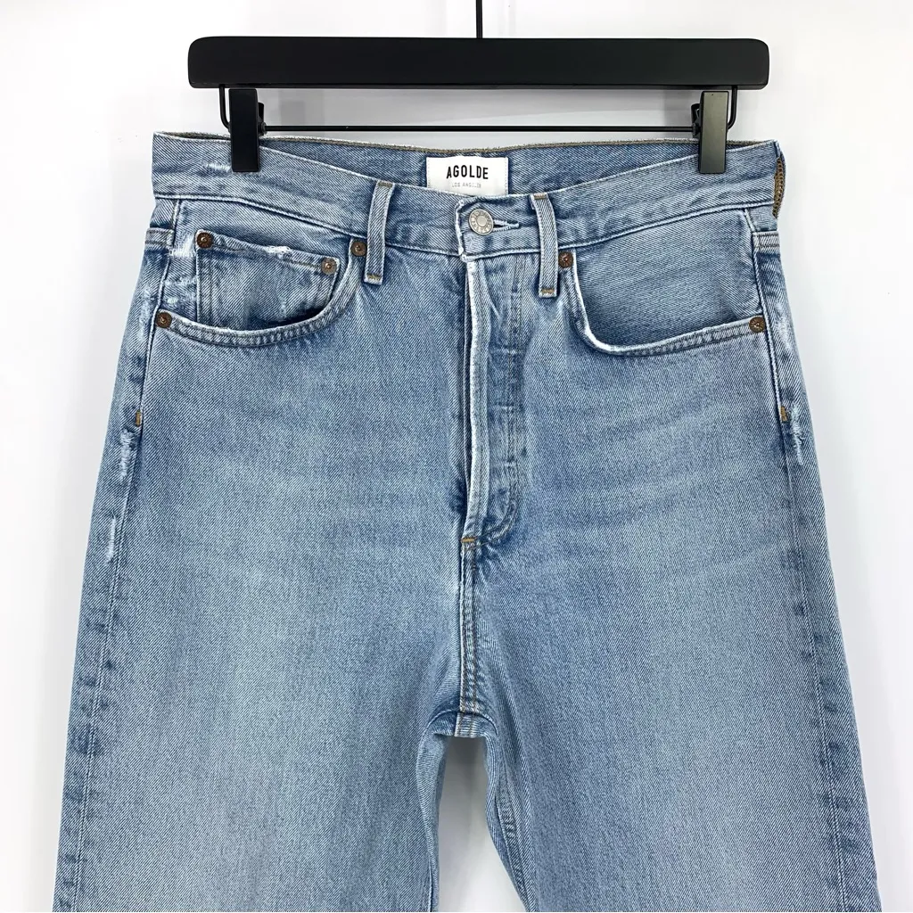 AGOLDE  90’s Crop Mid Rise Straight Jean Blue Denim 26 - Image 2