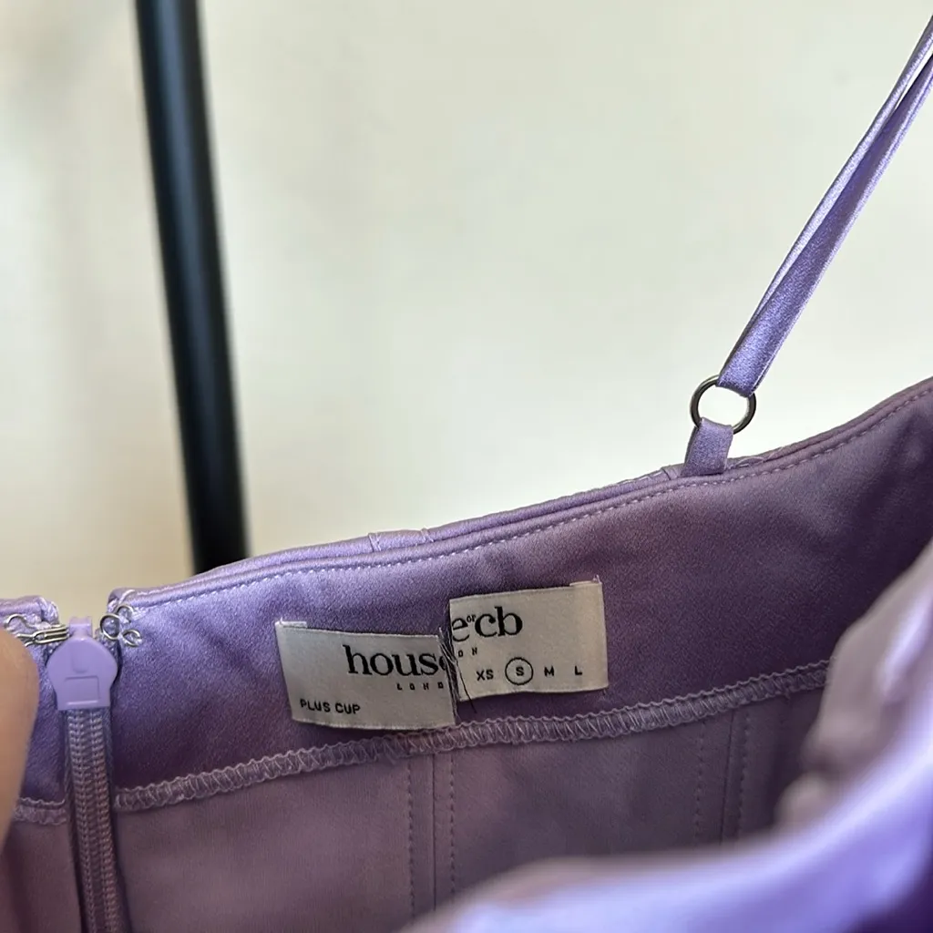 HOUSE OF CB S D-DD 'Charmaine'‎ Lavender Corset Maxi Dress NWOT size Small - Image 12