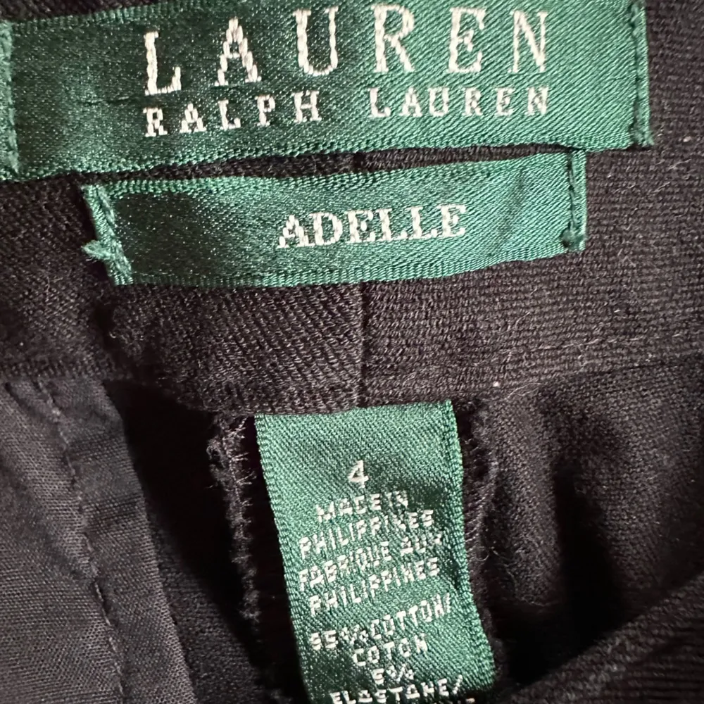 Lauren Ralph Lauren Adelle Womens Size 4 Dress Pants Straight Leg Black Hook Eye - Image 5