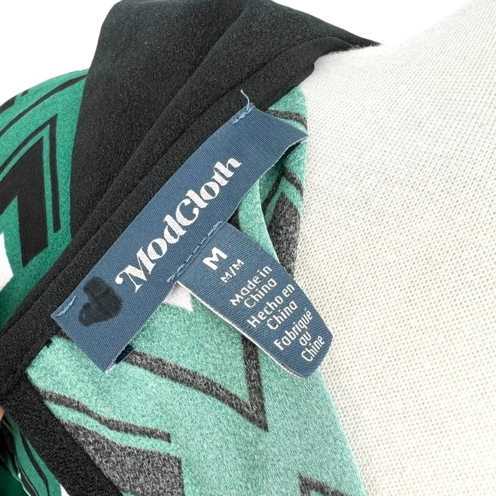 ModCloth You Make Loving Fun Shift Dress Peter Pan Collar Green Size Medium - Image 11