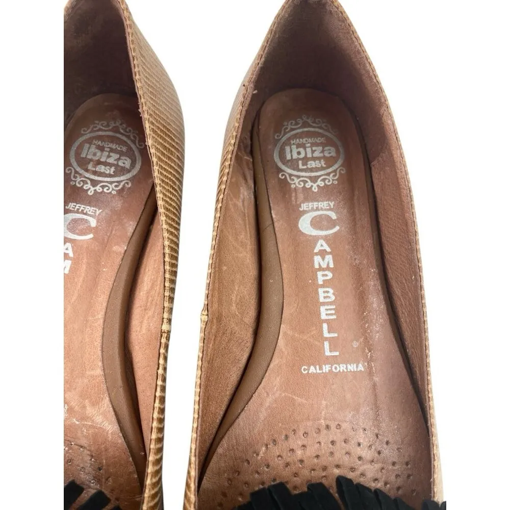 *Jeffrey Campbell Leon Lion Flats Womens 6.5 Leather Cat Novelty Slip On Shoes - Image 13