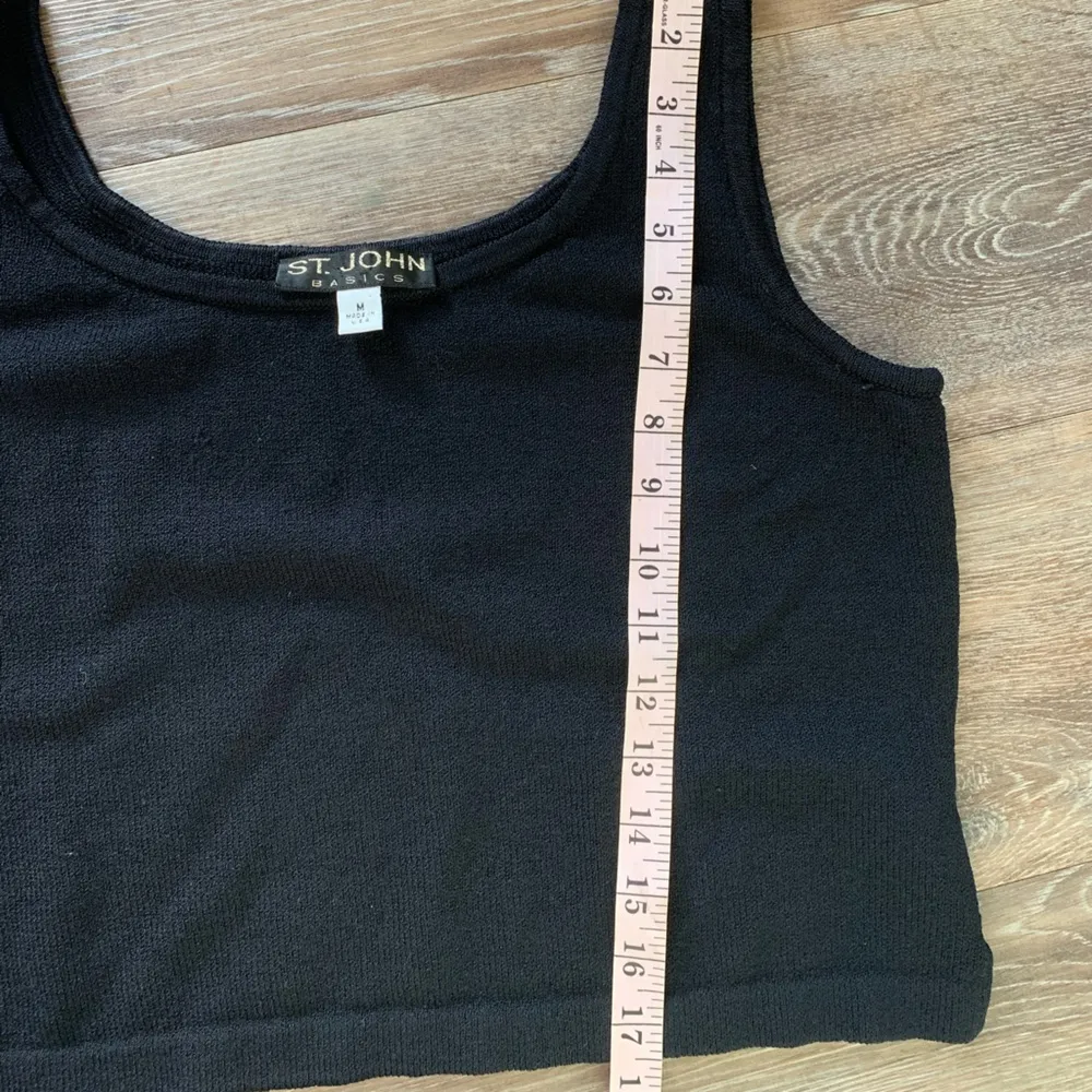 St. John Basics Black Santana Scoop Neck Tank Top M - Image 5