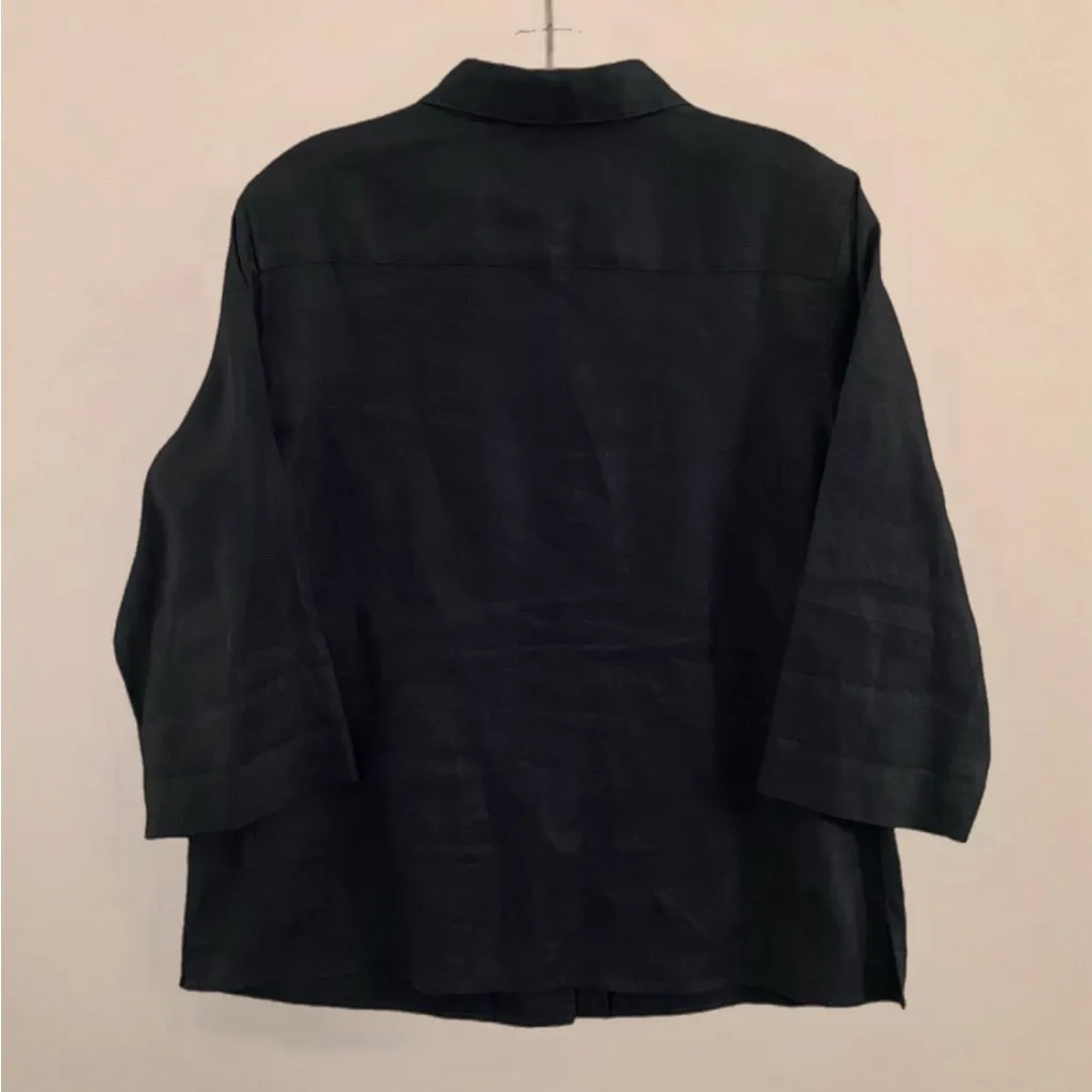 Orvis Black Linen Shirt - Image 2