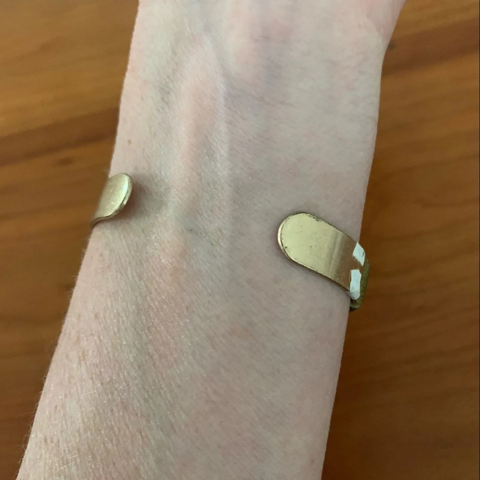 Boutique Leather Python print beaded cuff bracelet - Image 2