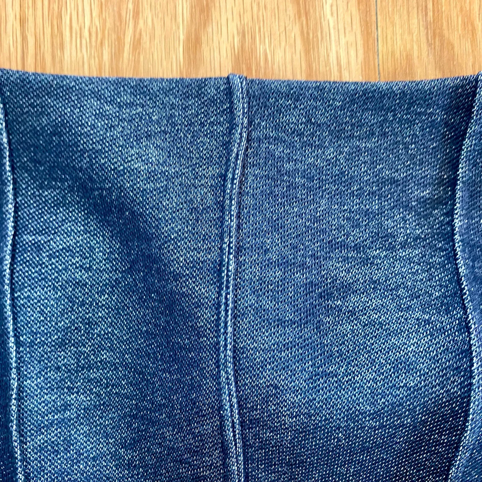 Les Copains BVM Spa Blue Denim Midi Sheath Dress Womens 10 US - Image 4