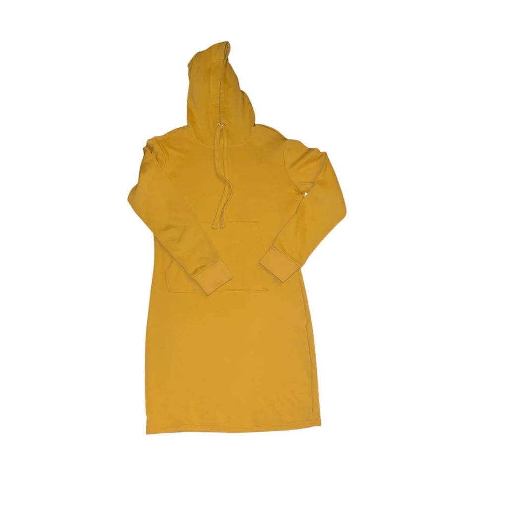 Rosio Mustard Yellow Hoodie Dress (M) Size M - Image 2