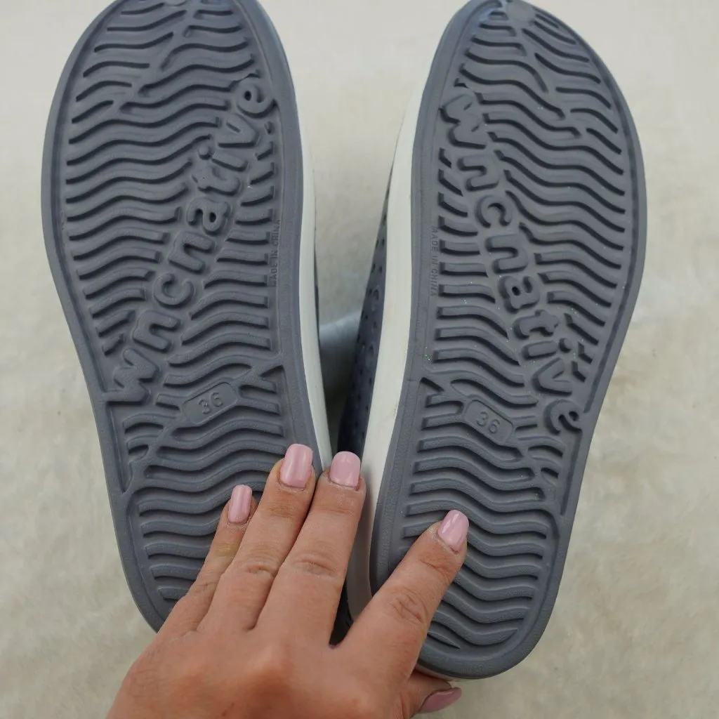 NWOT WNC Native Shoes Size 36 5.5 6 Gray‎ Waterproof Slip - Image 6