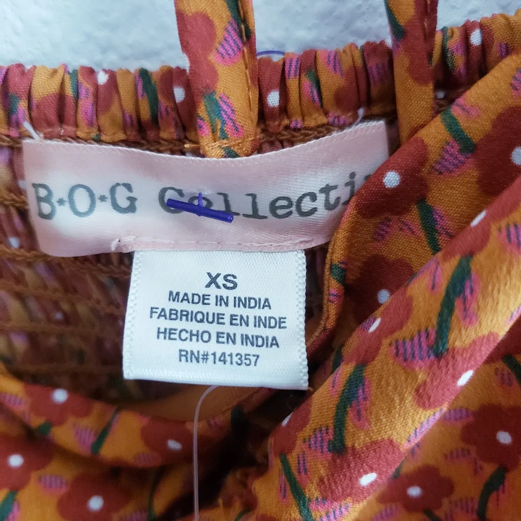 Band Of Gypsies Retro Floral Long Sleeve Mini Dress - Image 8