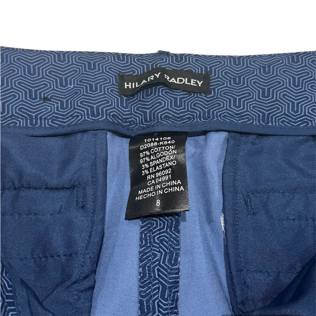 Hilary Radley Women's Stretch Cropped Dress Pants Slim Leg Blue Sz 8 - Image 6