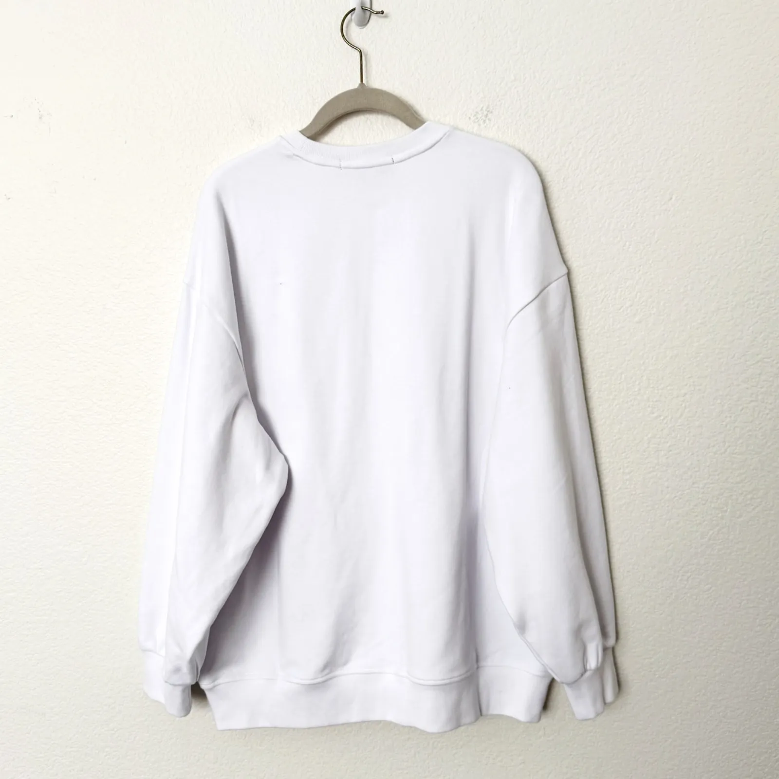 [Rachel Parcell] White Sun Daze Embroidered Graphic Oversized Crew Neck Sz Small - Image 3
