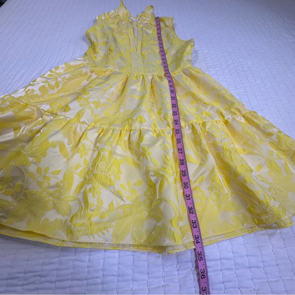 Amanda Uprichard Sleeveless Saffron Dress in Portofino Brocade - Image 5