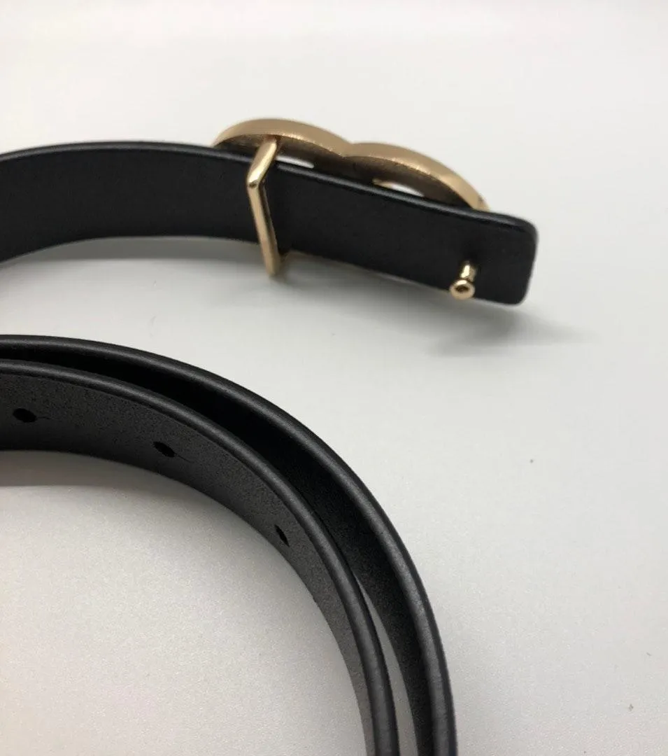 Black 100% Leather CG Belt - Image 3