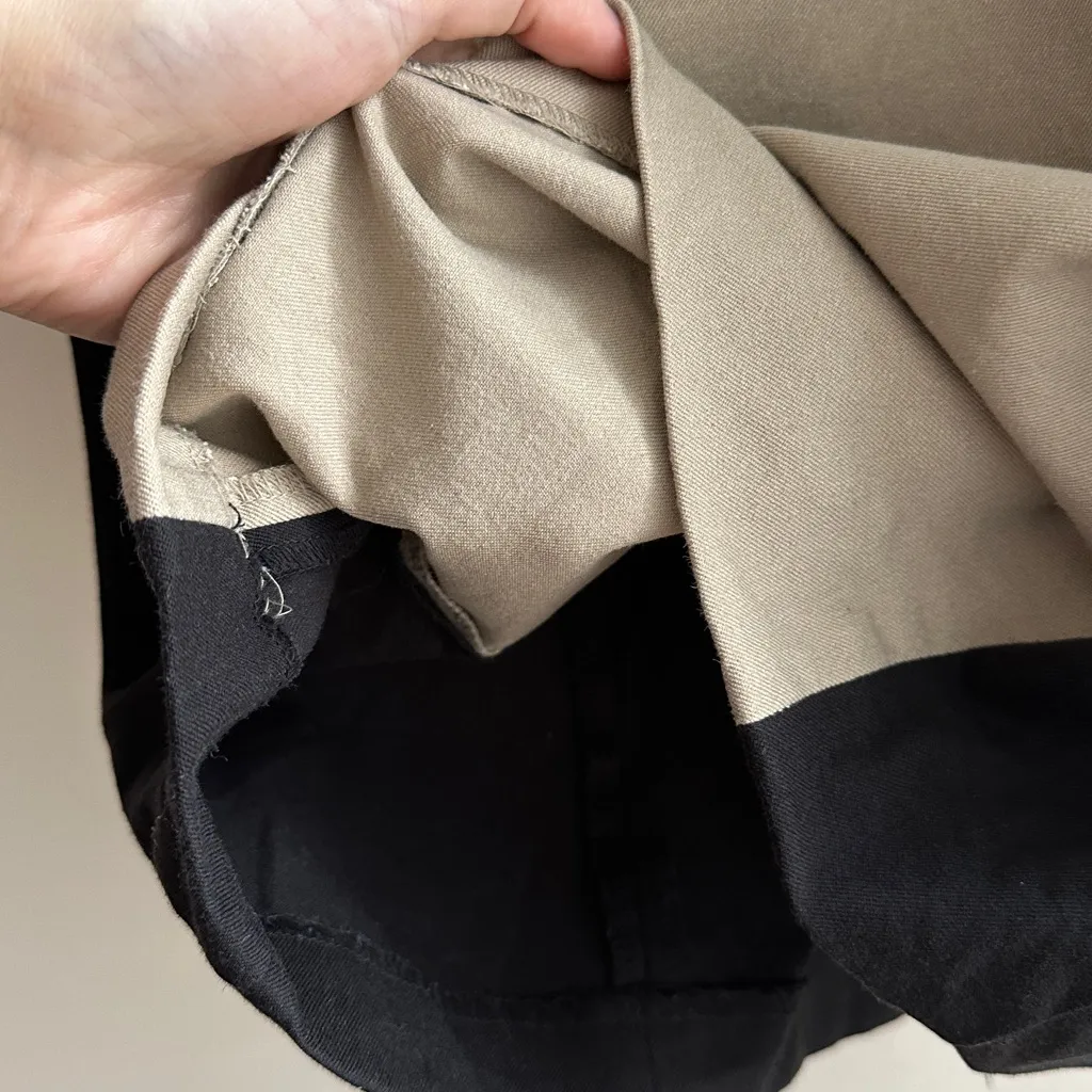 Banana Republic Sloan Colorblock Sheath Dress, Black/White/Tan, Size 4 - Image 10