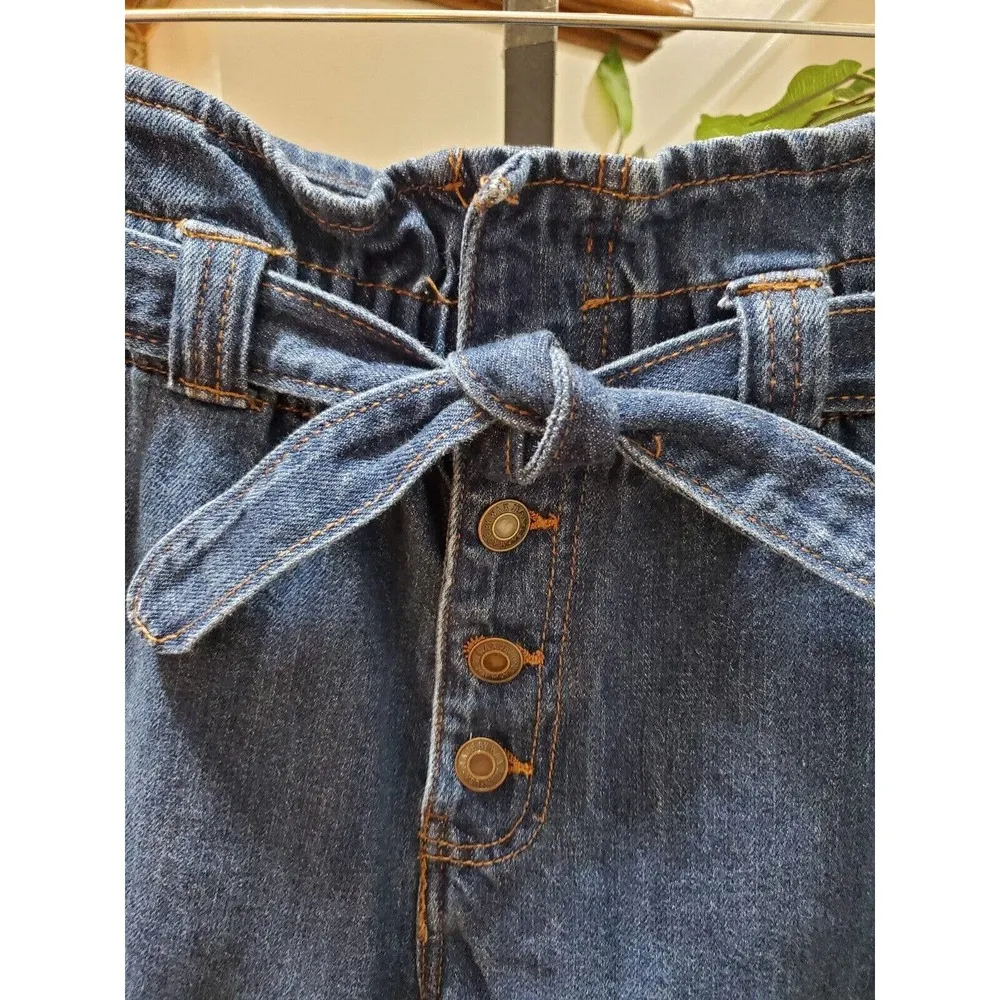 Wax Jean Women's Blue Denim 100% Cotton Casual Push Up Jeans Short Size Small - Image 2