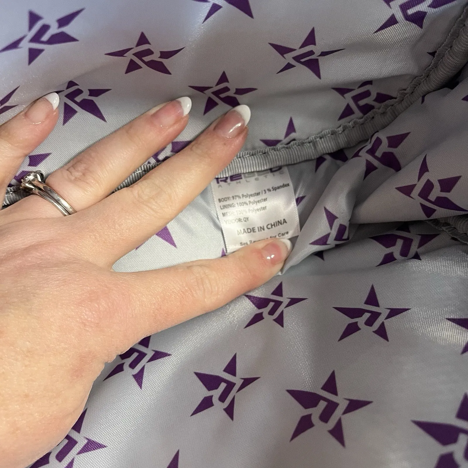 Rebel Revolt Replacement Bags for Cheer Shoes Purple Velour NEW Two Sizes - Image 6