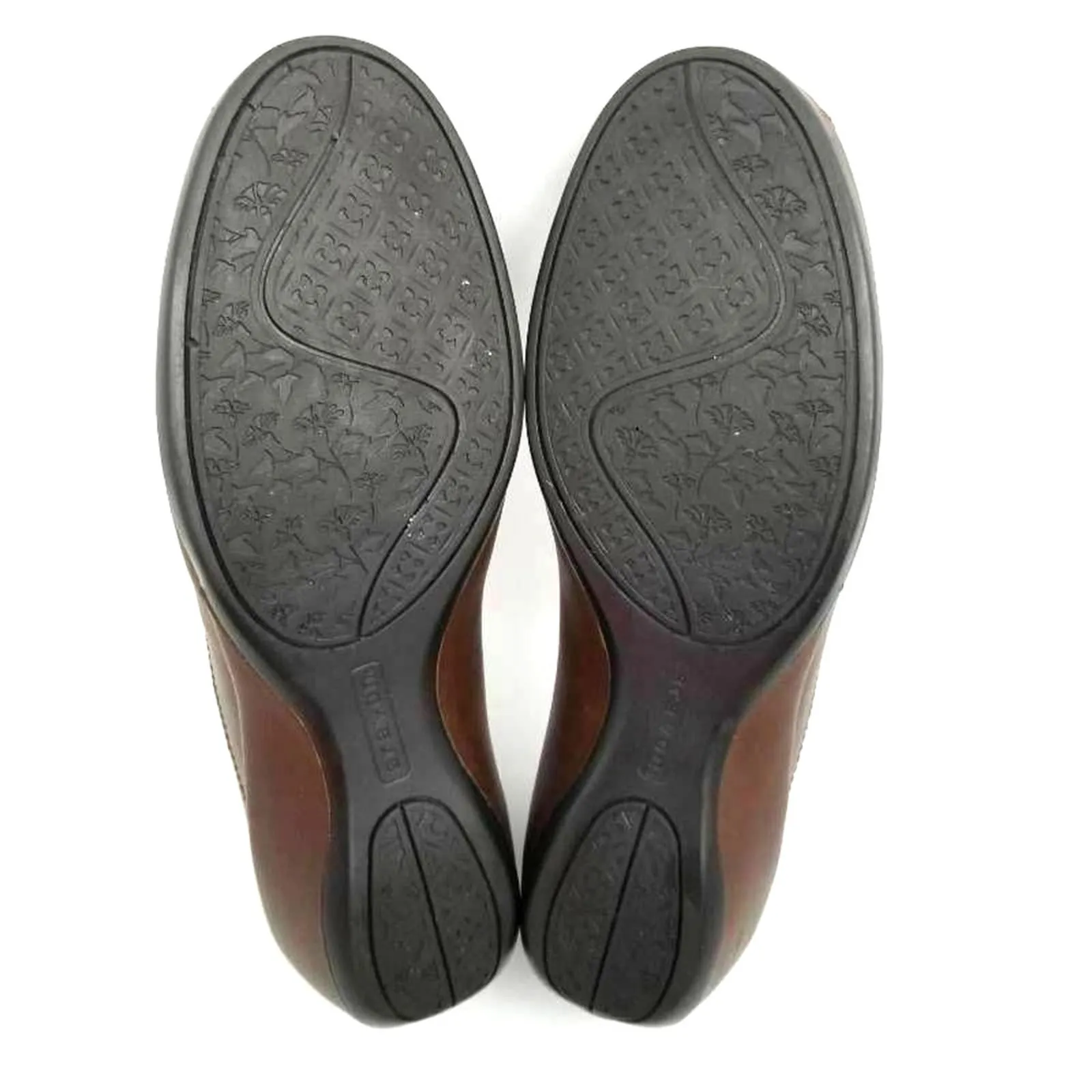 Aravon Womens Slip On Wedge Loafer Shoes Brown Leather Sz 7B - Image 7